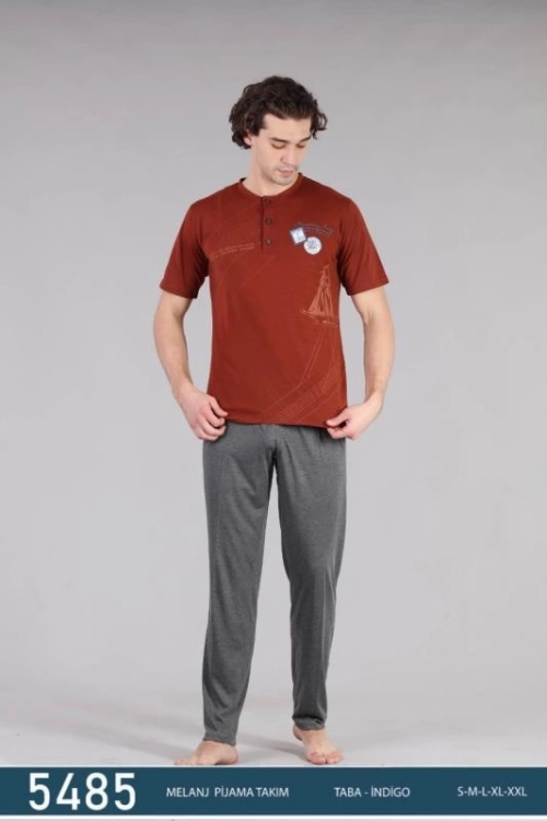 5485 MELANJ ERKEK PIJAMA TK