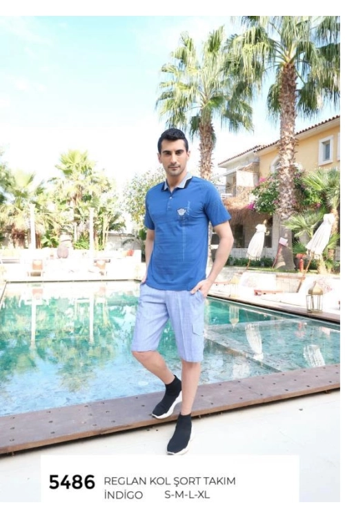 5486 REGLAN KOL ERKEK ŞORT TAKIM