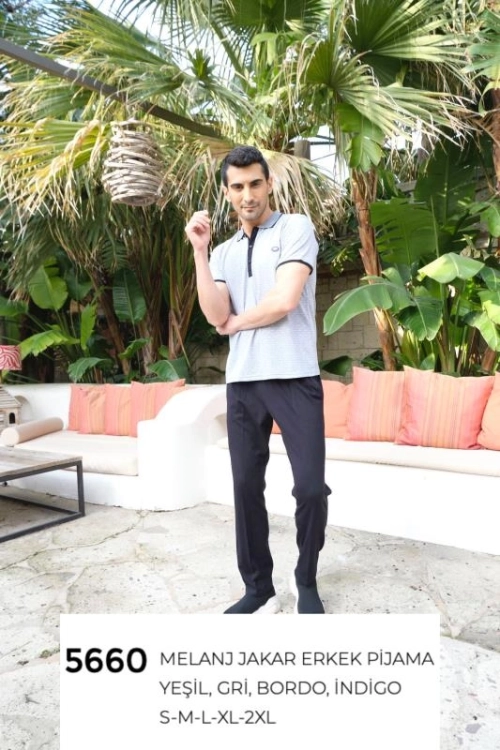 5660 MELANJ JAKAR ERKEK PIJAMA