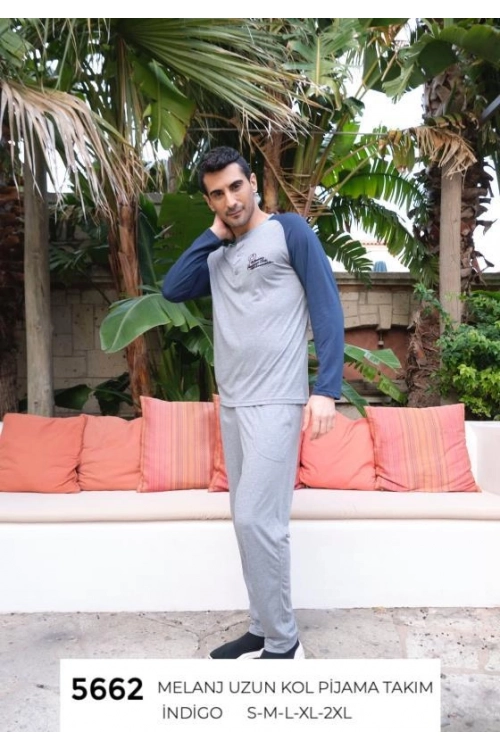 5662 MELANJ UZUN KOL PIJAMA TK