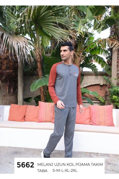 5662 MELANJ UZUN KOL PIJAMA TK