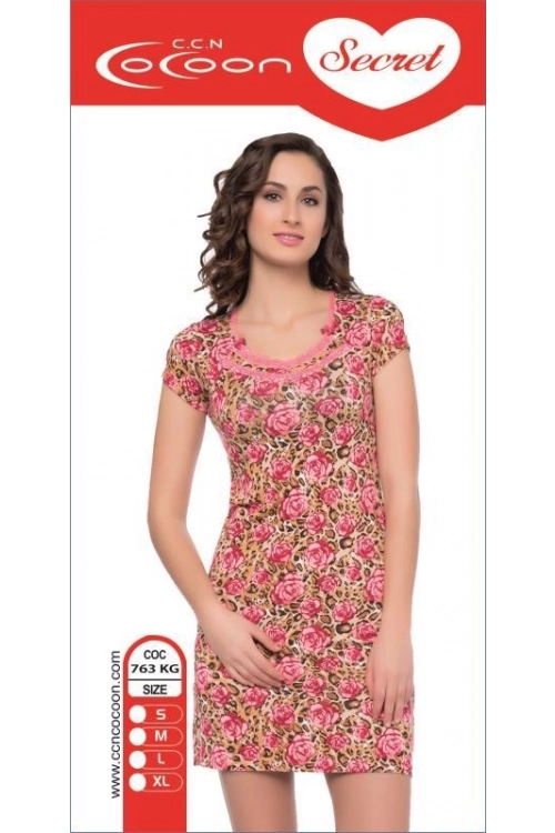 763.KG - SHORT SLEEVE NIGHT GOWN  