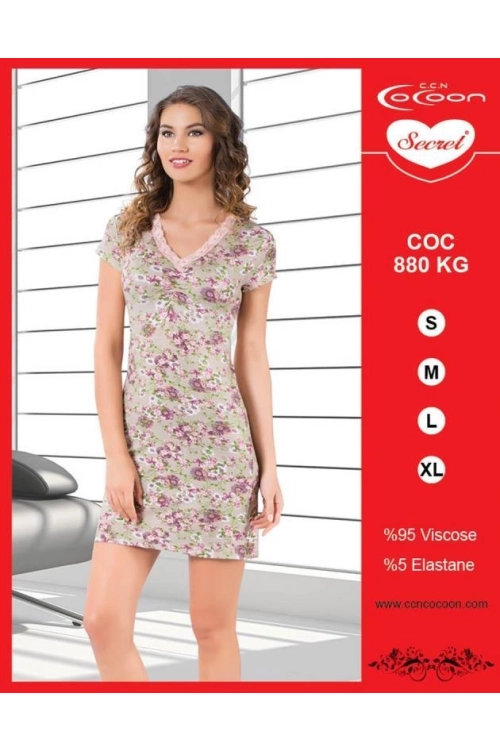 880.KG WOMEN SHORT SLEEVE NIGHT GOWN