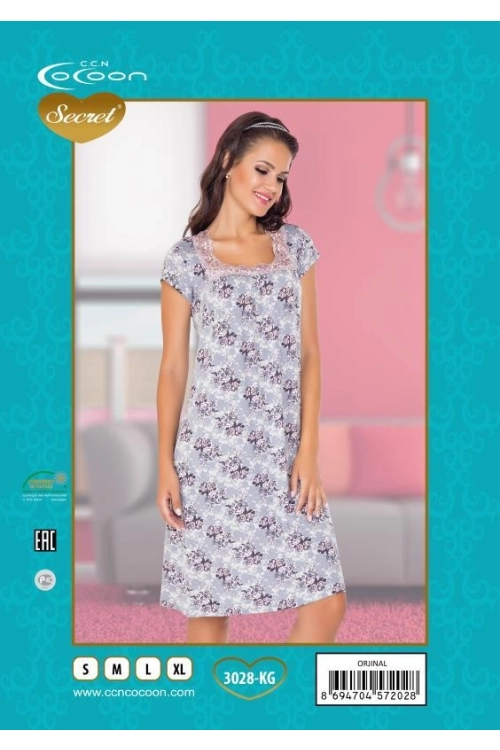 COC.3028.KG SHORT SLEEVE NIGHT GOWN