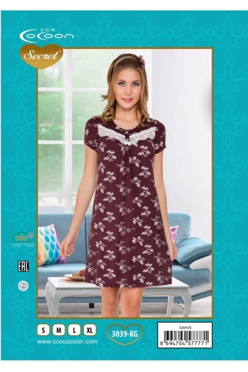 COC.3039.KG SHORT SLEEVE NIGHT GOWN