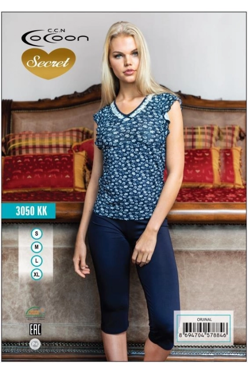 COC.3050.KK SHORT SLEEVE CAPRI SET