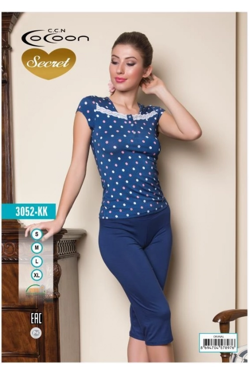 COC.3052.KK SHORT SLEEVE CAPRI SET