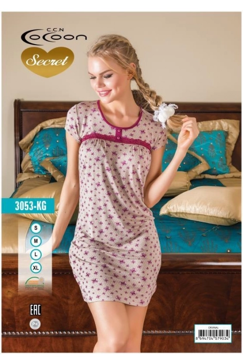 COC.3053.KG SHORT SLEEVE NIGHT GOWN