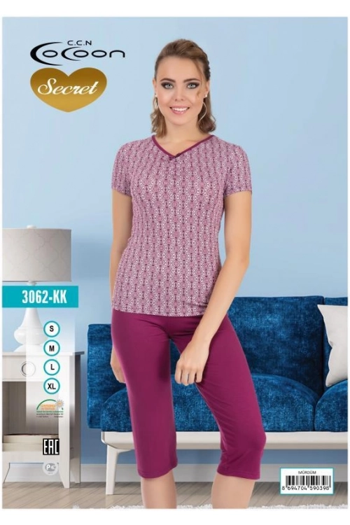 COC.3062.KK SHORT SLEEVE CAPRI SET