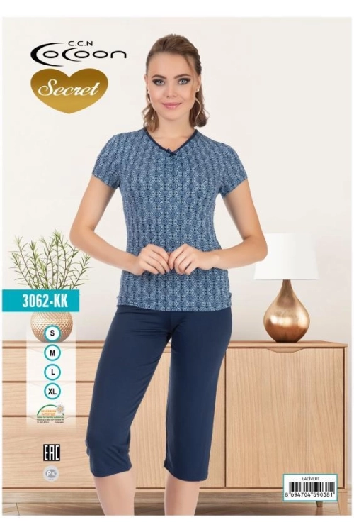 COC.3062.KK SHORT SLEEVE CAPRI SET