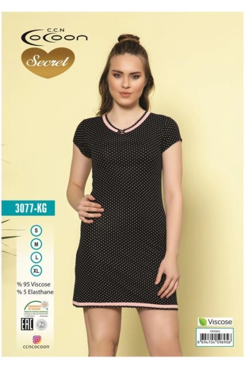 COC.3077.KG SHORT SLEEVE NIGHT GOWN