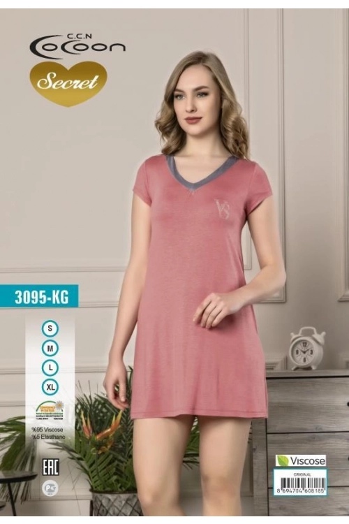 COC.3095.KG SHORT SLEEVE NIGHT GOWN