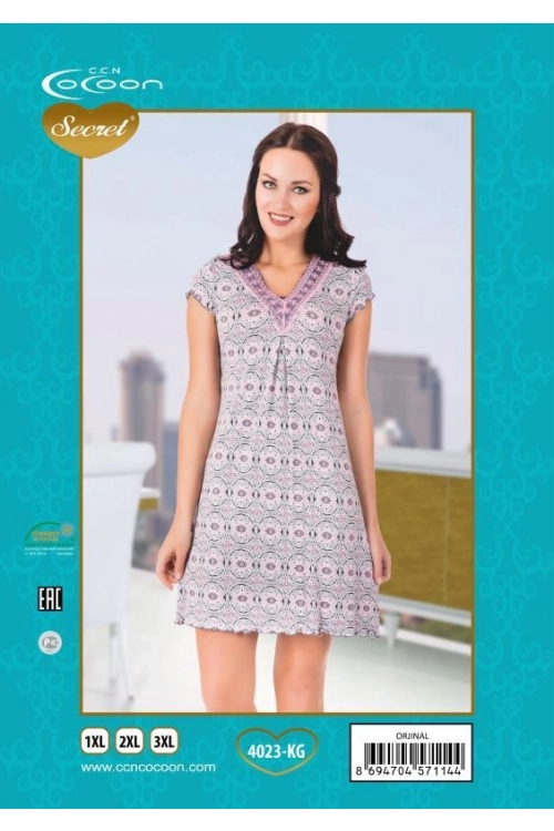 COC.4023.KG SHORT SLEEVE NIGHT GOWN