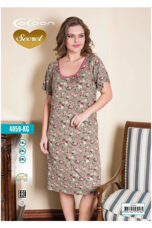 COC.4059.KG SHORT SLEEVE NIGHT GOWN