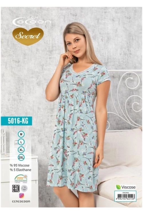 COC.5016.KG SHORT SLEEVE NIGHT GOWN
