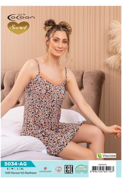 COC.5034.AG SLEEVE NIGHT GOWN