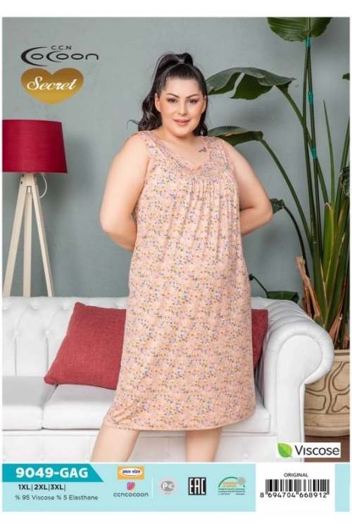 COC.9049.GAG LONG SLEEVE NIGHTGOWN