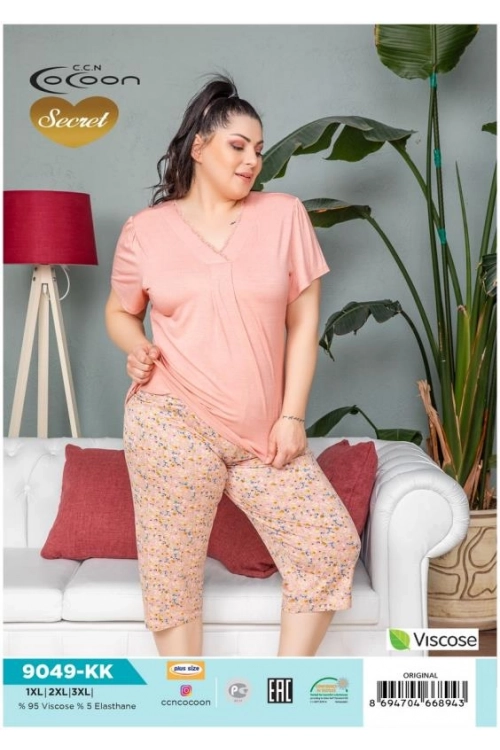 COC.9049.KK SHORT SLEEVE CAPRI SET