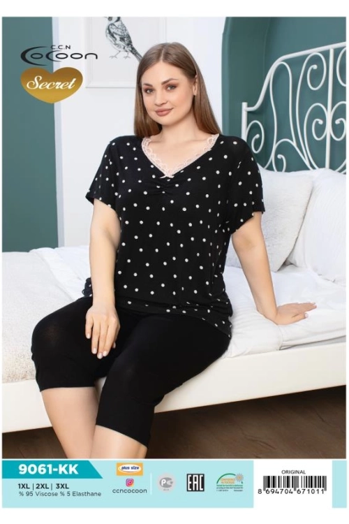 COC.9061.KK SHORT SLEEVE CAPRI SET