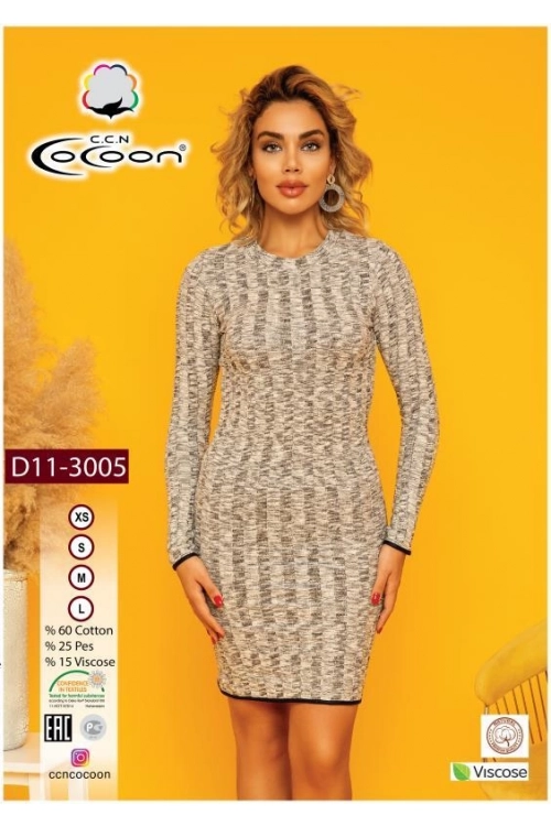D11-3005  UZUN SLEEVE  TUNIC