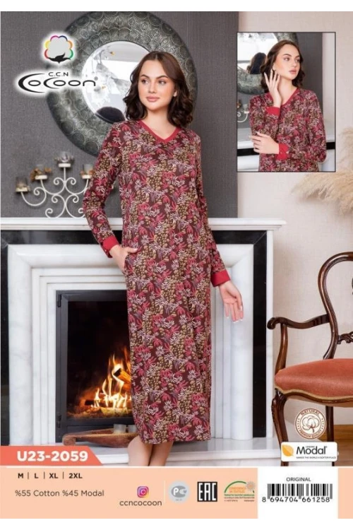 U23-2059 MAXI ELBİSE