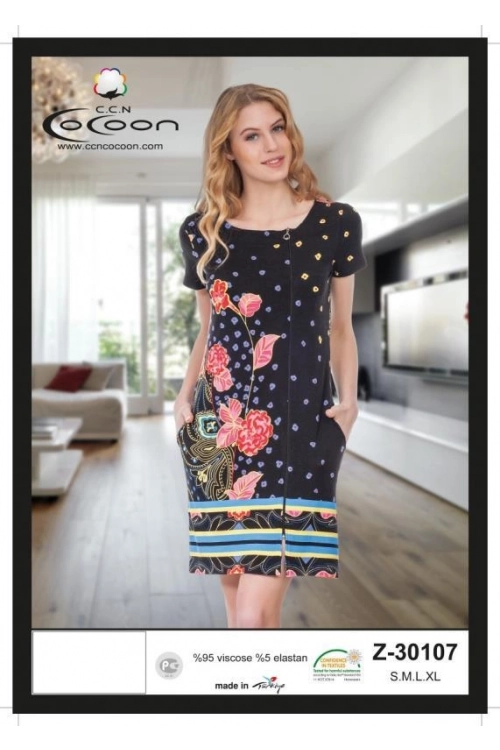 Z30107  KISA KOL  FERM. SABAHLIK - WOMAN MOORNING GOWN