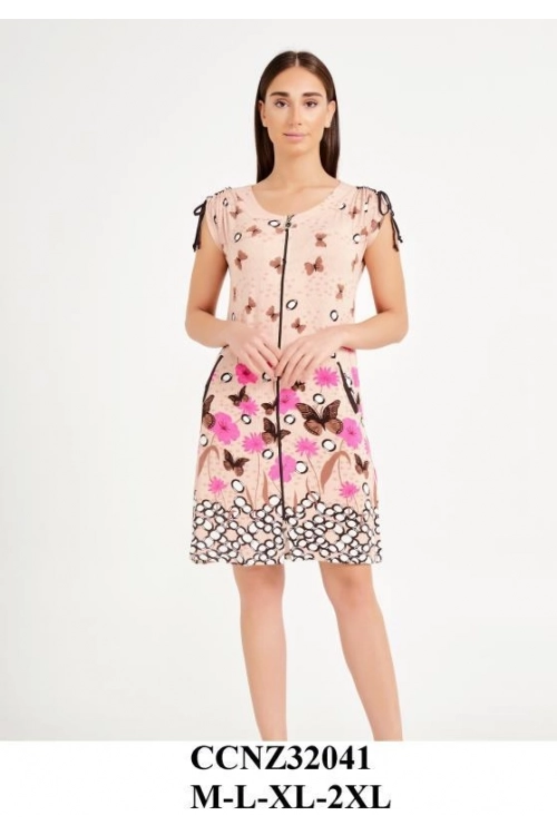 Z32041   SLEEVE ZIPPER WOMAN MORNING GOWN