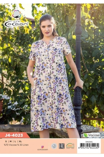 J4-4023 BUTTOM MORNING GOWN