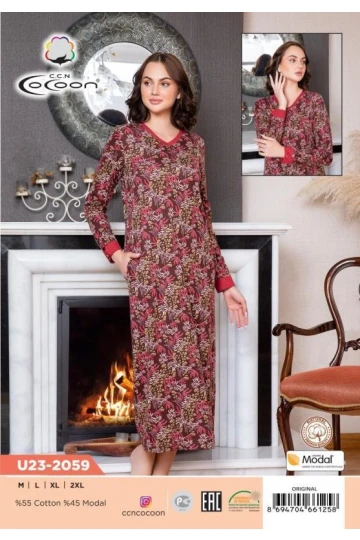 U23-2059 MAXI ELBİSE